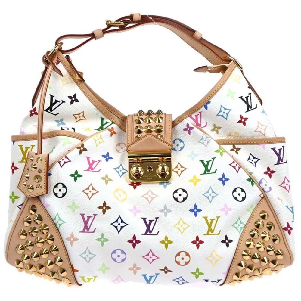 Louis Vuitton Chrissie Monogram Multicolor White Canvas Handbag